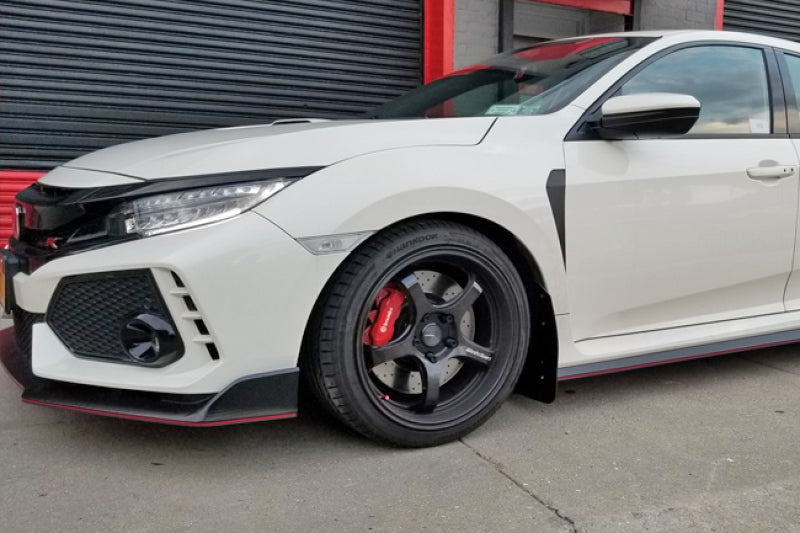 Rally Armor 17-22 Honda Civic Type R Weißer UR-Schmutzfänger mit schwarzem Logo