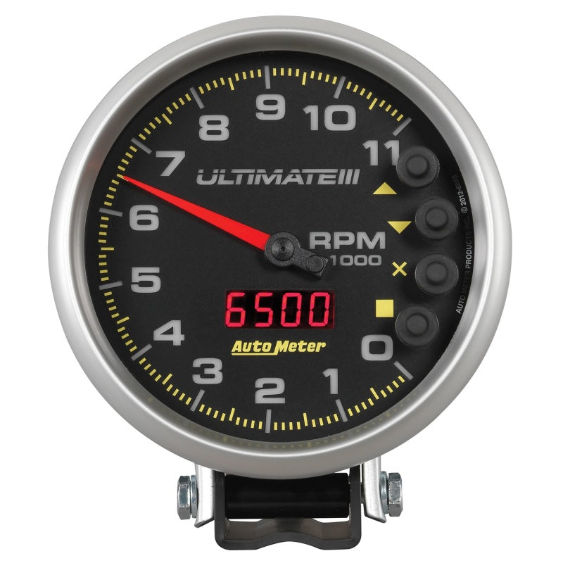 AutoMeter Drehzahlmesser, 12,7 cm, 11.000 U/min, Sockel, Datenprotokollierung, Ultimate IIi, Wiedergabe, Schwarz