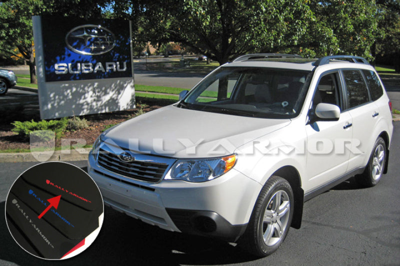 Rally Armor 09-13 Subaru Forester Schwarzer UR-Schmutzfänger mit rotem Logo
