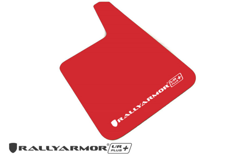 Rally Armor Universal Fit (keine Hardware) UR Plus Schwarzer UR-Schmutzfänger mit rotem Logo