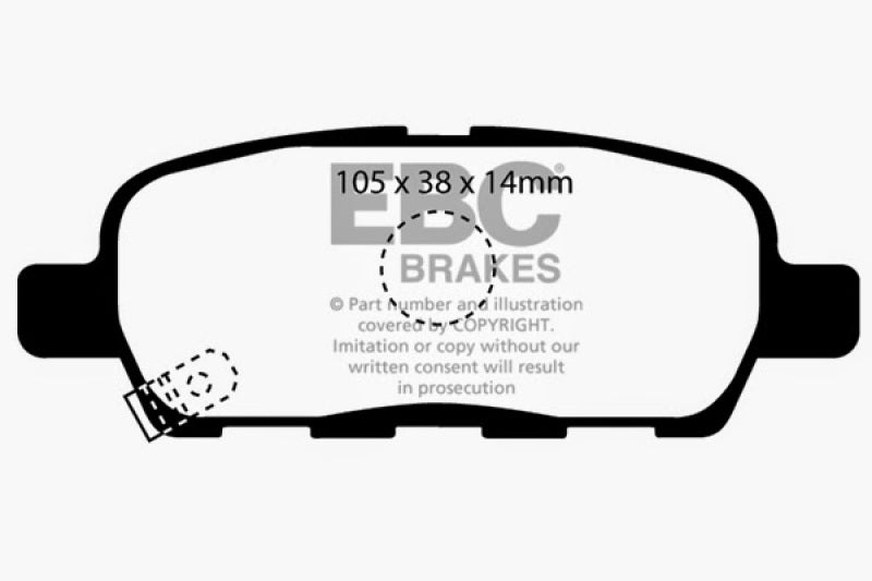 EBC 08-13 Infiniti EX35 3.5 Greenstuff Bremsbeläge hinten