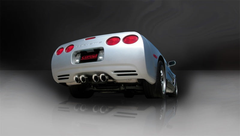 Corsa 1997–2004 Chevrolet Corvette C5 Z06 5,7 l V8, polierter Sport-Axle-Back-Auspuff