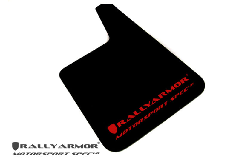 Rally Armor Universal Fit (keine Hardware) Motorsport Spec Schwarzer UR-Schmutzfänger mit weißem Logo