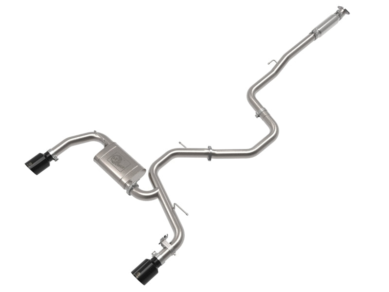 aFe Takeda Hyundai Elantra N 22-23 L4-2.0L (t) 3 Zoll 304 SS Cat-Back-Auspuff mit schwarzen Spitzen