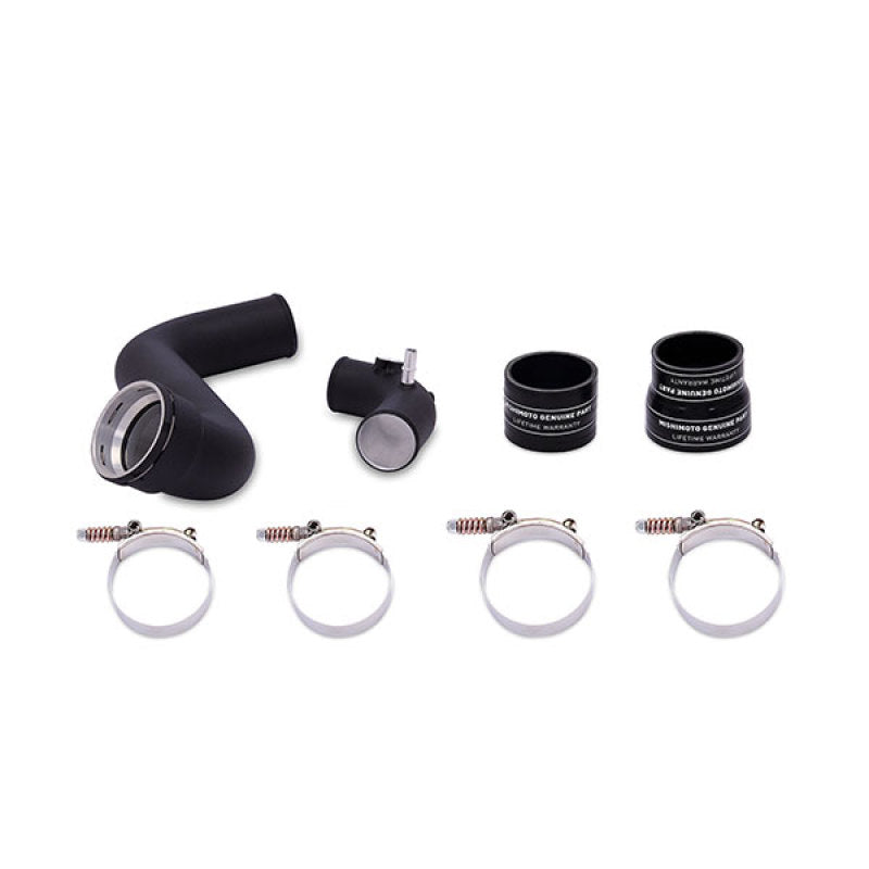 Mishimoto 11–14 Ford F-150 3,5 l EcoBoost Ladeluftkühler-Rohrsatz für die kalte Seite – Wrinkle Black