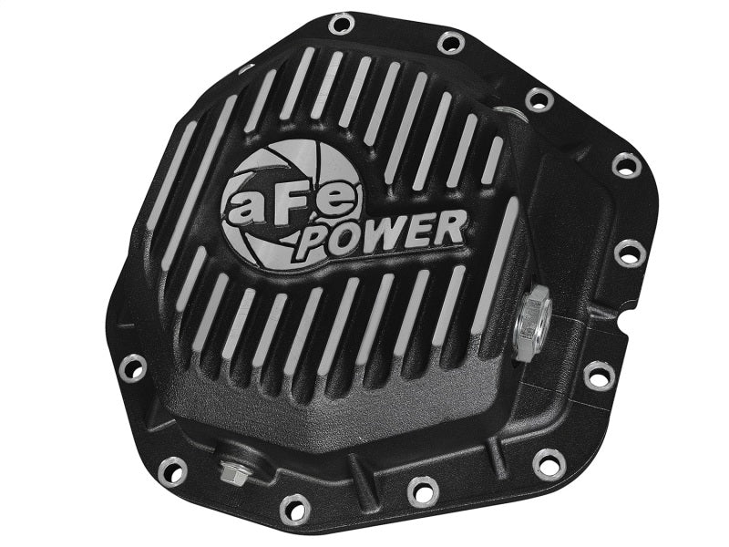 aFe Power Hinterachs-Differentialabdeckung, schwarz, mit bearbeiteten Lamellen, 17 Ford F-350/F-450 6,7 l (td) Dana M300-14 (Dually)