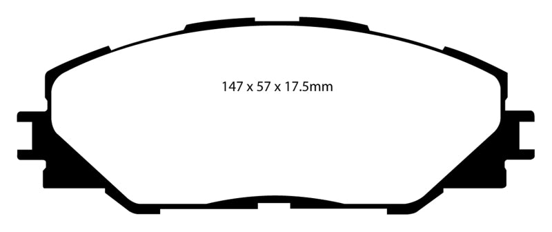 EBC 09-10 Pontiac Vibe 2.4 2WD Yellowstuff Bremsbeläge vorne
