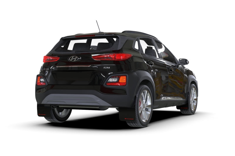 Rally Armor 18-23 Hyundai Kona Roter UR-Schmutzfänger Schwarzes Logo