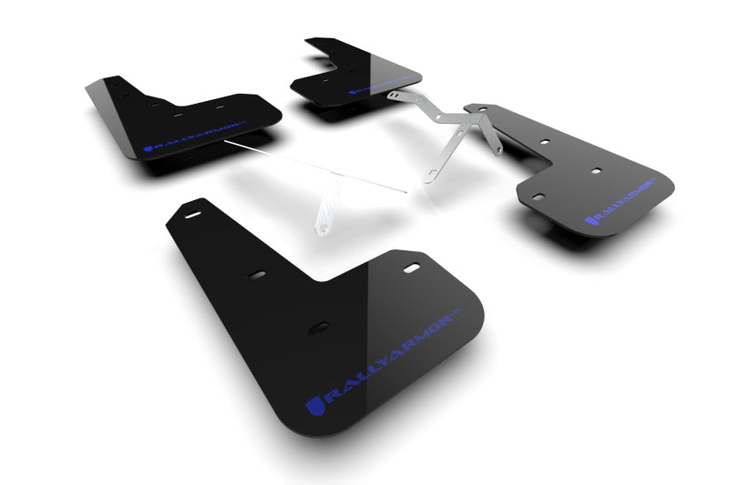 Rally Armor 23–24 Acura Integra Type S, schwarzer Schmutzfänger mit blauem Logo