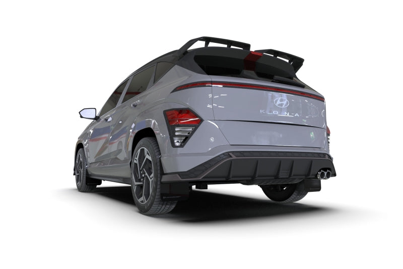 Rally Armor 24–25 Hyundai Kona N Line Schwarzer UR-Schmutzfänger mit grauem Logo