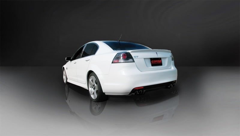 Corsa 2008–2009 Pontiac G8 GXP 6,0 l V8 Sport Cat-Back mit zwei 3 Zoll schwarzen Spitzen