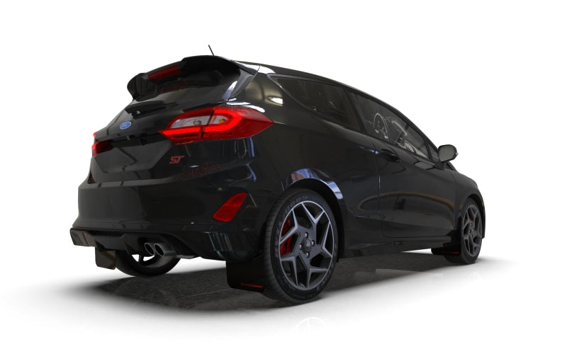 Rally Armor 18-23 Ford Fiesta ST MK8 Schwarzer UR-Schmutzfänger mit rotem Logo