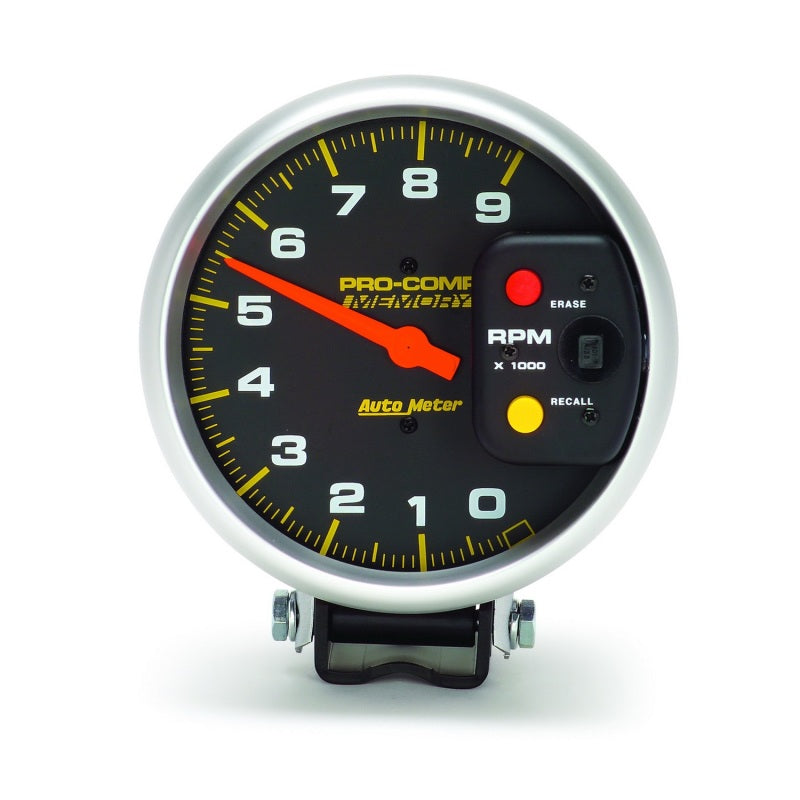 Autometer Pro-Comp 5 Zoll / 0–9.000 U/min / Sockel mit Drehzahlmesser mit Spitzenwertspeicher