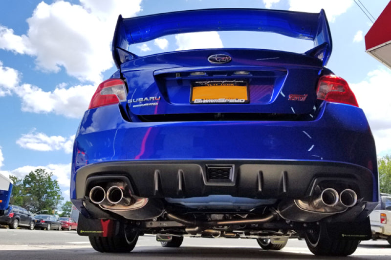 Rally Armor 15-21 Subaru WRX/STI Schwarzer UR-Schmutzfänger mit grünem Logo