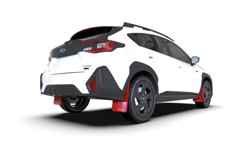 Rally Armor 24–25 Subaru Crosstrek, roter UR-Schmutzfänger, weißes Logo