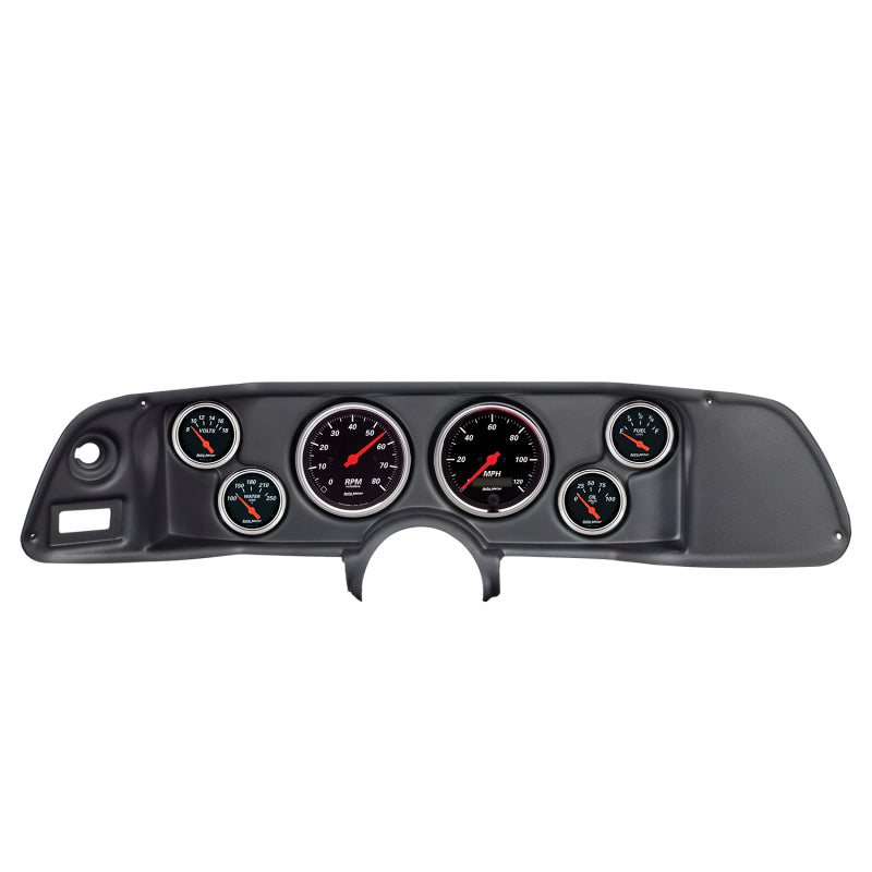 Autometer Designer Black 70-78 Camaro Armaturenbrett-Kit 6-teilig Drehzahlmesser / MPH / Kraftstoff / Öl / WTMP / Volt