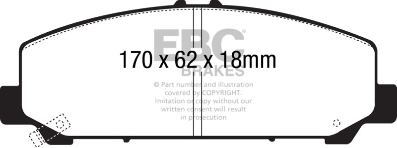 EBC 06-07 Infiniti QX56 5.6 (Akebono) Greenstuff Bremsbeläge vorne