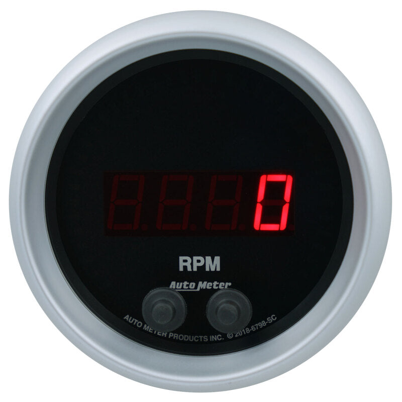 Autometer 85,7 mm Schwarz 0-16K U/min Drehzahlmesser Sport-Comp Elite Digitalanzeige