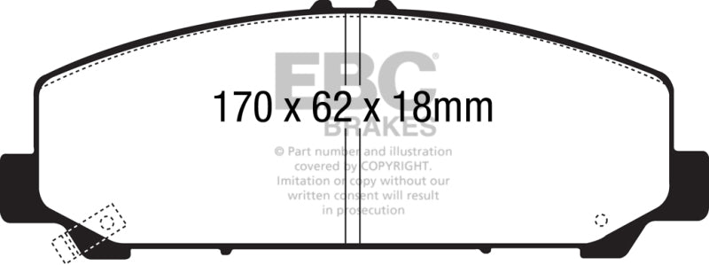 EBC 06-07 Infiniti QX56 5.6 (Akebono) Greenstuff Bremsbeläge vorne