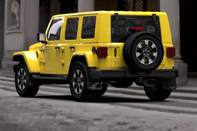 Rally Armor 18-25 Jeep JL Wrangler Schwarzer UR-Schmutzfänger mit weißem Logo