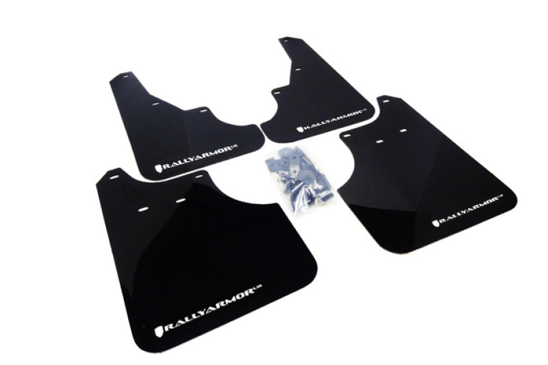 Rally Armor 09-13 Subaru Forester Schwarzer UR-Schmutzfänger mit weißem Logo