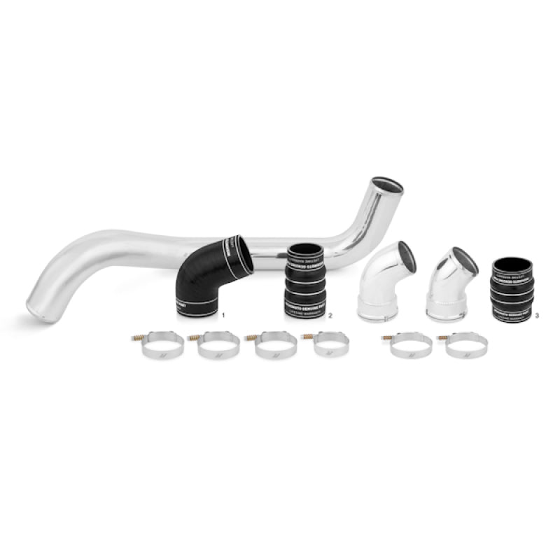 Mishimoto 06–10 Chevy 6,6 l Duramax Ladeluftkühler-Kit mit Rohren (Silber)