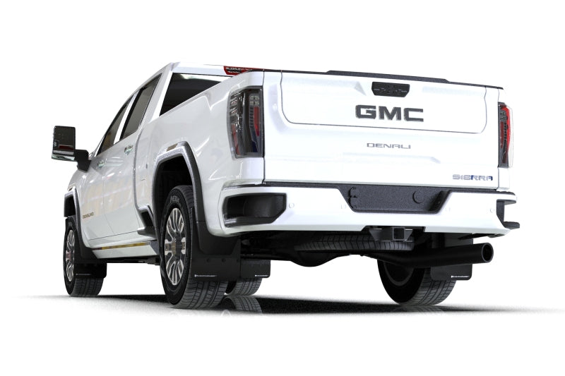 Rally Armor 20–25 GMC Sierra 2500/3500 HD Denali Schwarzer Schmutzfänger mit Metallic-Schwarz-Logo