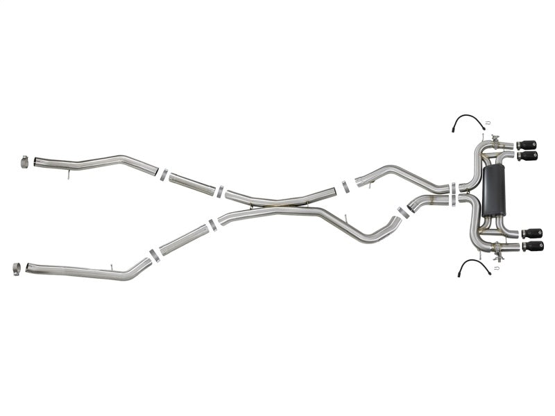 aFe MACH Force-Xp 3,5 Zoll 304 SS C/B Auspuffanlage 15-18 BMW X5 M (F85) V8-4,4L (tt) – Schwarze Spitze