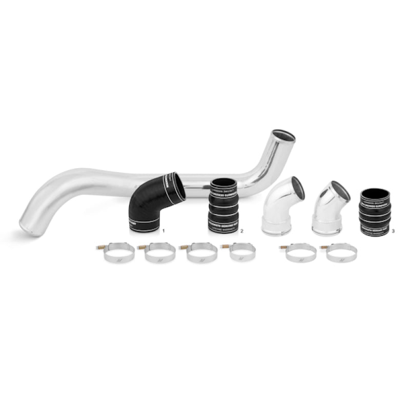 Mishimoto 06–10 Chevy 6,6 l Duramax Ladeluftkühler-Kit mit Rohren (Silber)