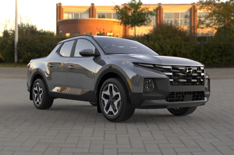 Rally Armor 22-25 Hyundai Santa Cruz Schwarzer Schmutzfänger mit grauem Logo