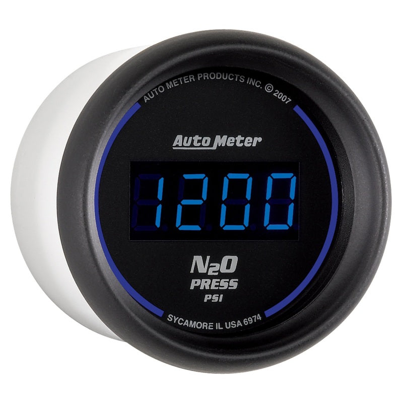 Autometer Ultra-Lite Digitales Lachgas-Druckmessgerät, 5,4 cm, 1600 PSI, Schwarz