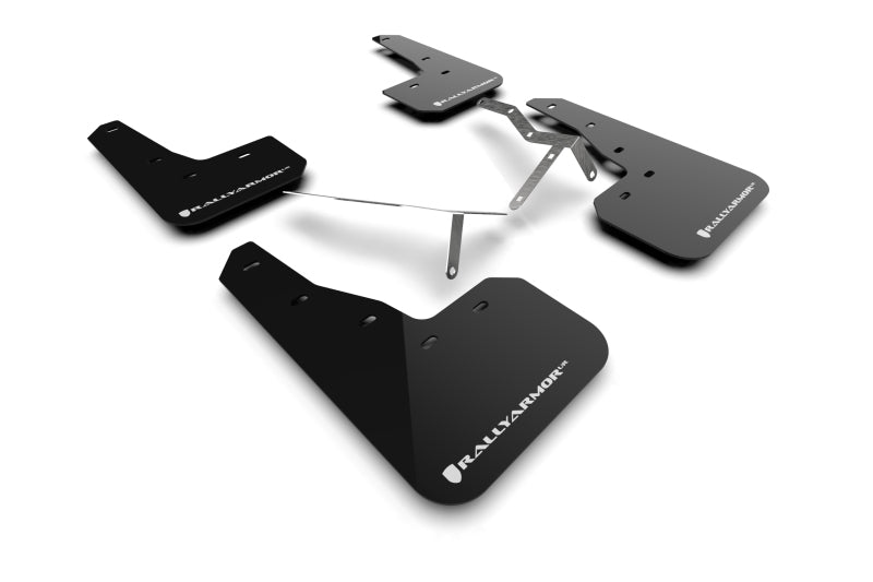 Rally Armor 22–25 Honda Civic/Civic Si/Sport, schwarzer UR-Schmutzfänger mit weißem Logo