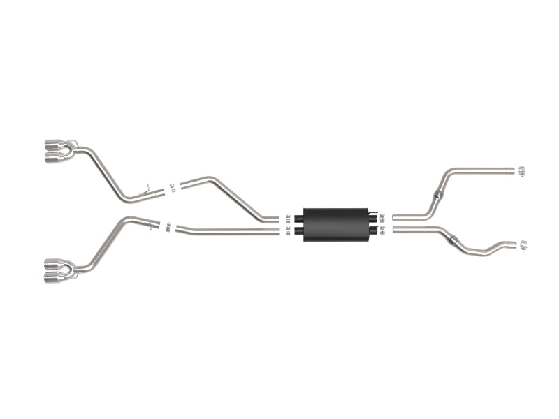 aFe MACH Force-Xp 2,5 Zoll 304 SS C/B Auspuff 20-21 Ford Explorer V6-3,0 l – polierte Spitze