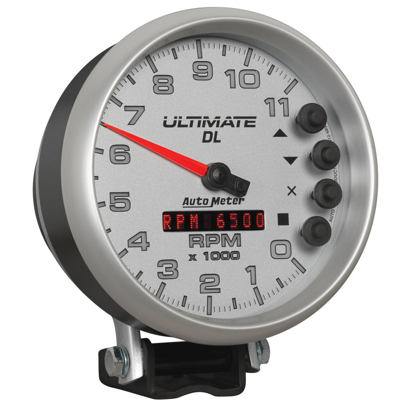 Autometer 5 Zoll Ultimate DL Wiedergabe-Drehzahlmesser 11000 U/min - Silber