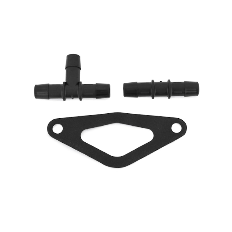 Mishimoto Subaru 02–07 WRX/04–07 STi Top-Mount-Ladeluftkühler-Kit – pulverbeschichtete silberne und rote Schläuche