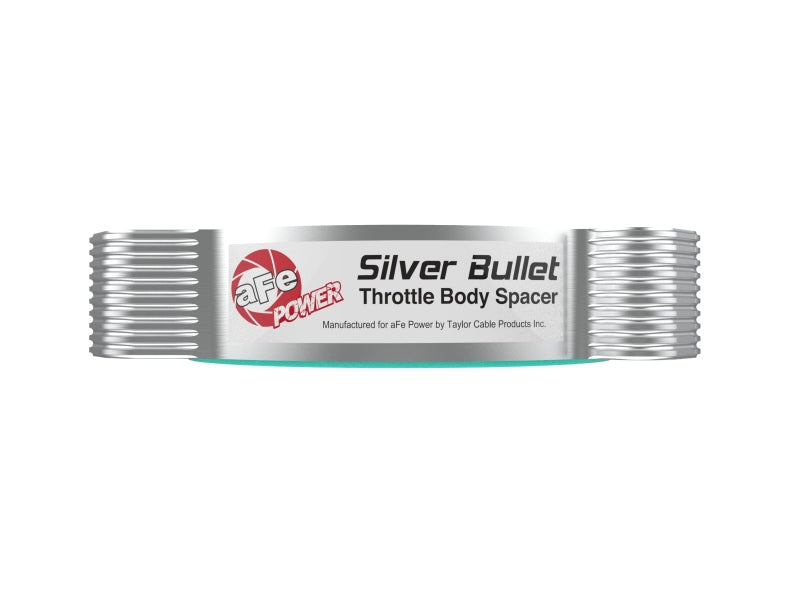 aFe 2020 Vette C8 Silver Bullet Aluminium-Drosselklappen-Abstandshalter, funktioniert nur mit werkseitiger Ansaugung, Silber