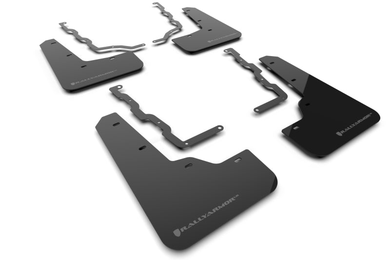 Rally Armor 20-25 Ford Puma ST Schwarzer Schmutzfänger mit grauem Logo