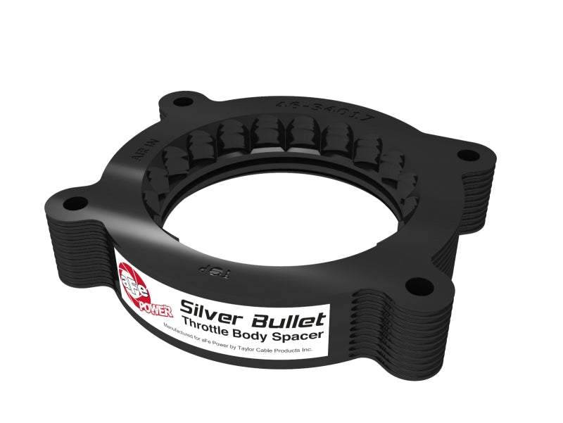 aFe 2020 Vette C8 Silver Bullet Aluminium-Drosselklappen-Abstandshalter / Funktioniert nur mit Werkseinlass - Schwarz