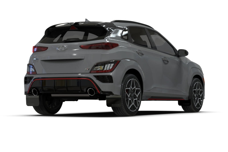 Rally Armor 22–23 Hyundai Kona N Schwarzer UR-Schmutzfänger mit grauem Logo