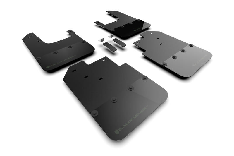 Rally Armor 16-23 Toyota Tacoma Gen 3 Schwarzer Schmutzfänger mit Army Green Logo