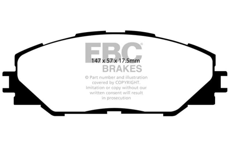 EBC 09-10 Pontiac Vibe 2.4 2WD Yellowstuff Bremsbeläge vorne