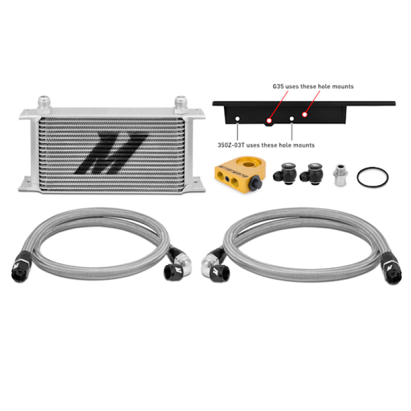 Mishimoto 03–09 Nissan 350Z / 03–07 Infiniti G35 (nur Coupé) Ölkühler-Kit – Thermostatisch