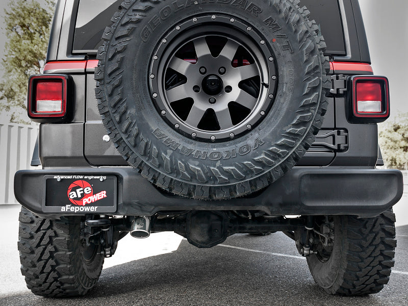 aFe MACH Force-Xp 2,5 Zoll 409SS Axle-Back Hi-Tuck Auspuffsystem mit Pol Tip 18-20 Jeep Wrangler (JL) V6 3,6 l