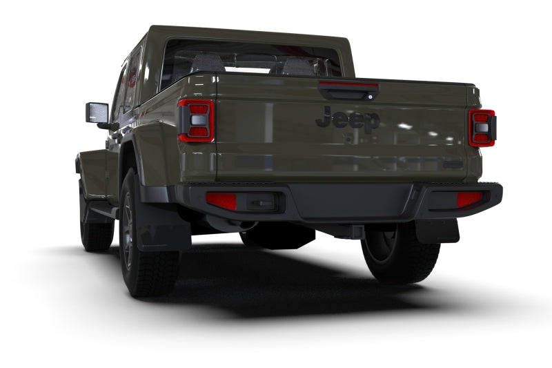 Rally Armor 19-24 Jeep JT Gladiator (Mojave/Rubicon) Schwarzer Schmutzfänger mit Army Green Logo