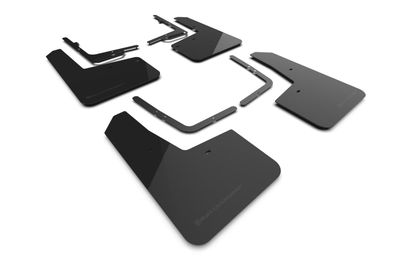 Rally Armor 21-25 Ford F-150 Raptor Gen 3 Schwarzer UR-Schmutzfänger mit metallisch schwarzem Logo