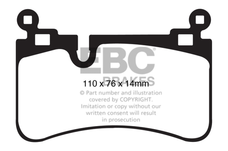 EBC 08-13 Mercedes-Benz C63 AMG (W204) 6.2 Redstuff Bremsbeläge hinten