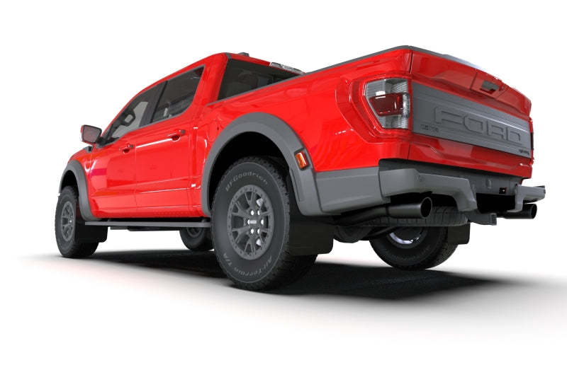 Rally Armor 21-25 Ford F-150 Raptor Gen 3 Schwarzer UR-Schmutzfänger mit rotem Logo