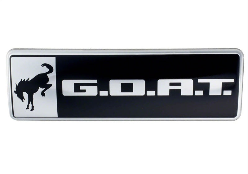 Ford Racing Bronco/Bronco Sport GOAT-Emblem – Schwarz/Chrom