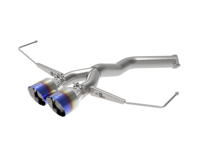 aFe Takeda 3 Zoll-2,5 Zoll 304 SS Axle-Back-Auspuff mit blauer Flammenspitze 19-20 Hyundai Veloster I4-1,6 l (t)