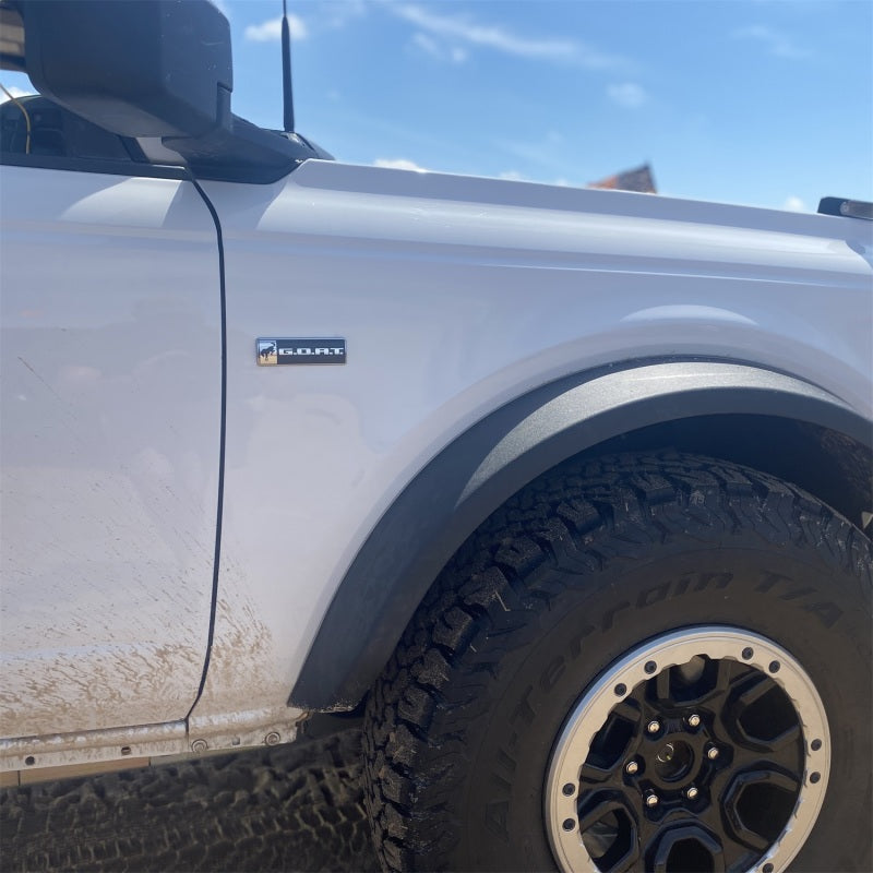 Ford Racing Bronco/Bronco Sport GOAT-Emblem – Schwarz/Chrom